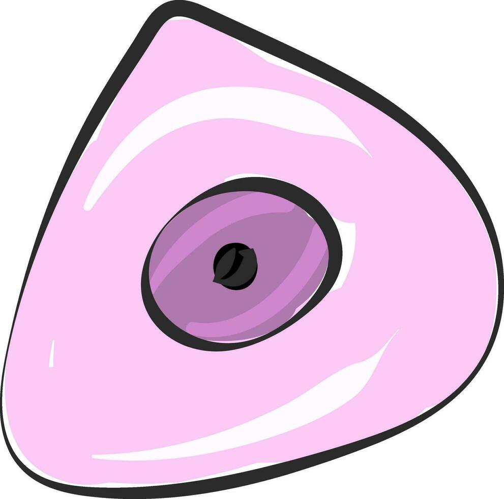 Pink eraser, vector or color illustration.