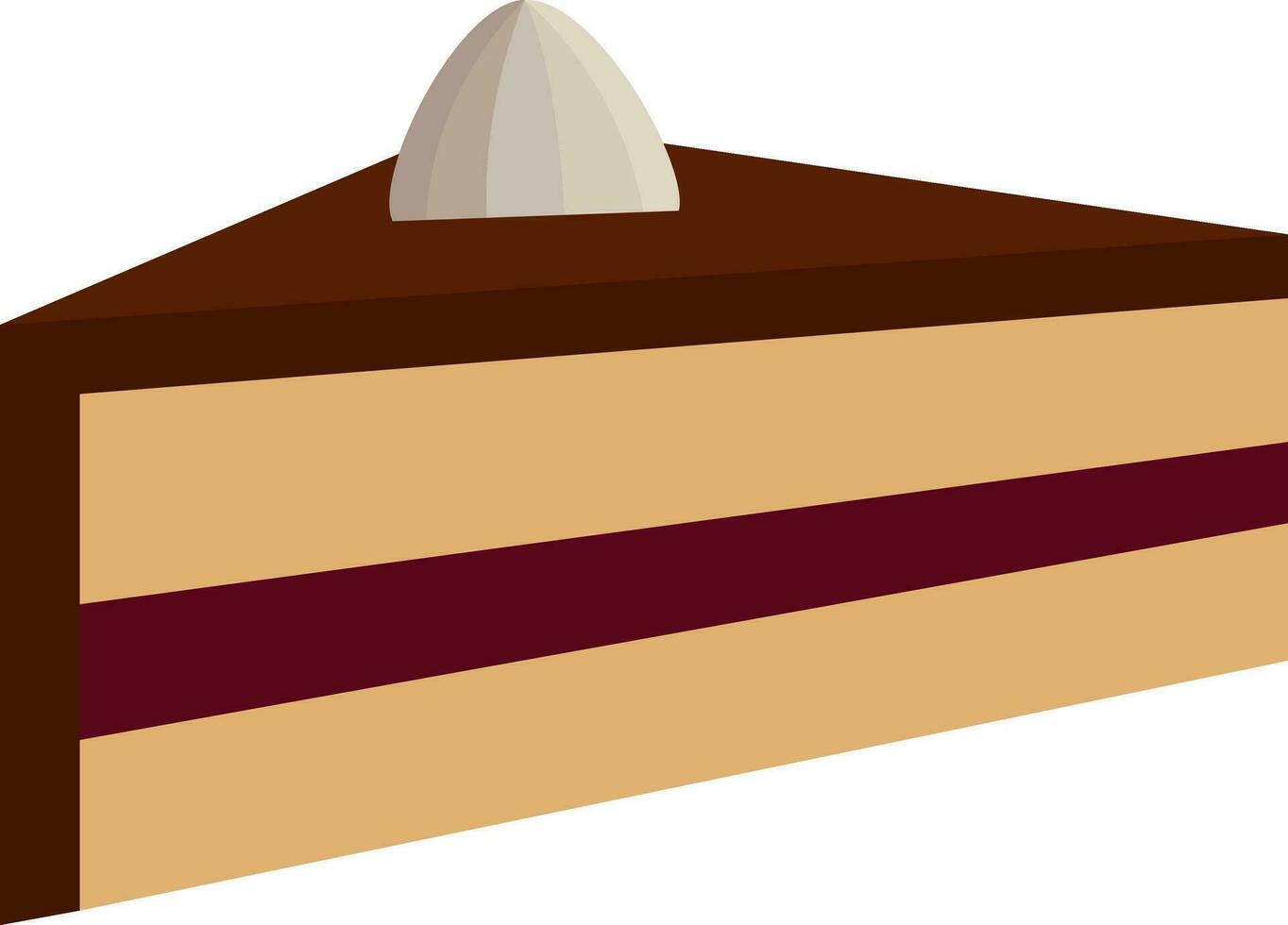 Piece of cake, vector or color illustration.