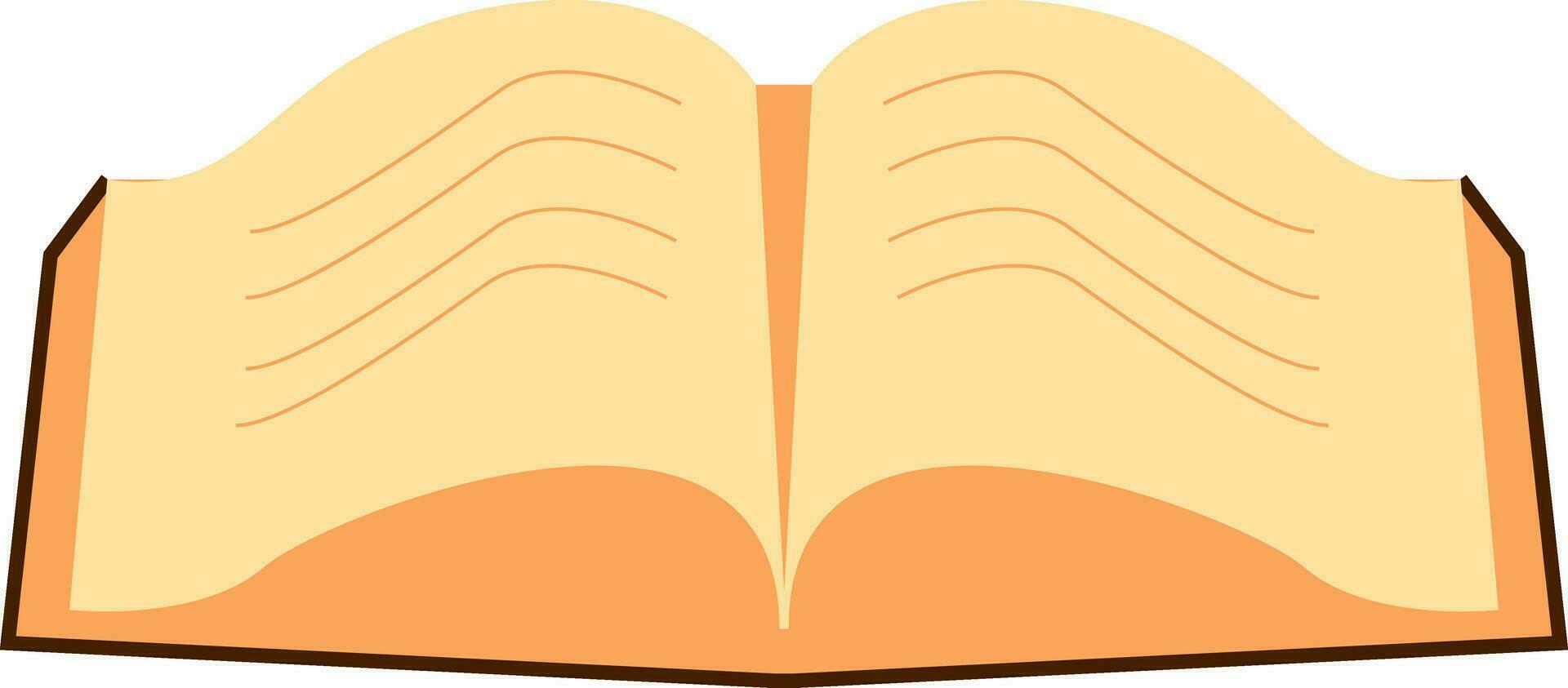 Open book, vector or color illustration.