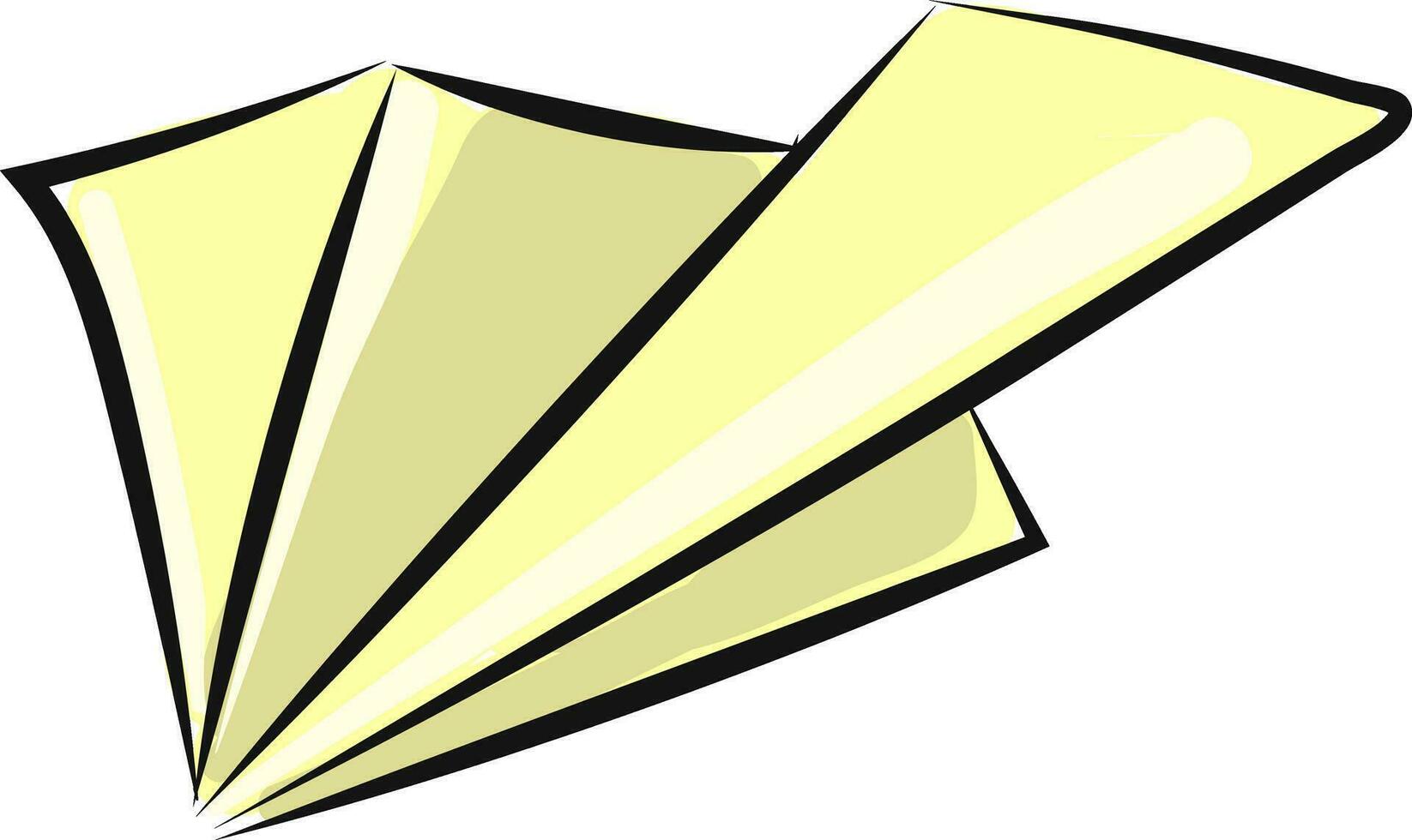 Paper plane, vector or color illustration.