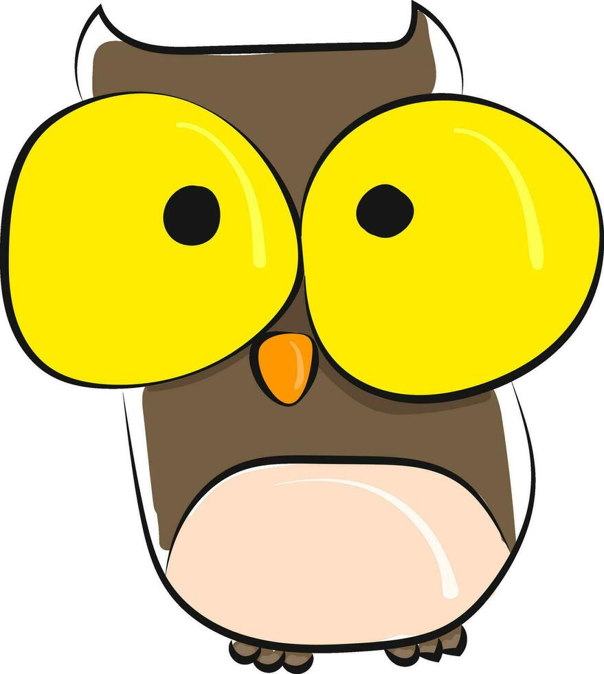 Owl, vector or color illustration.