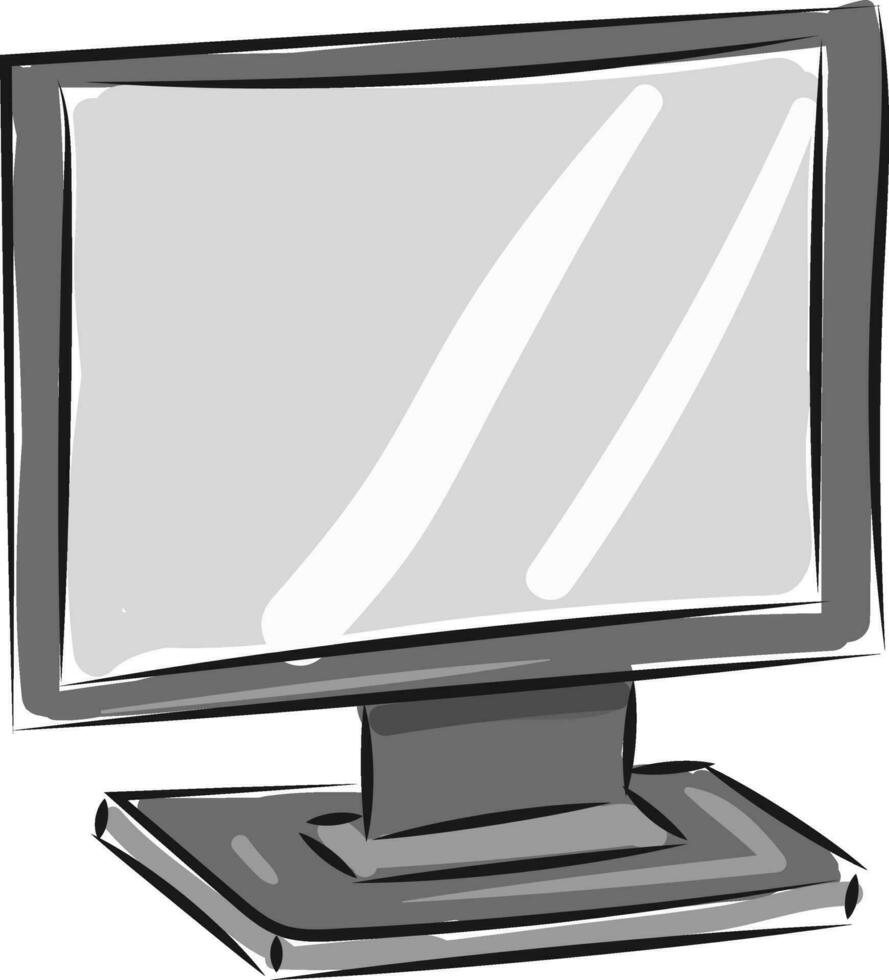 un monitor pantalla, vector o color ilustración.