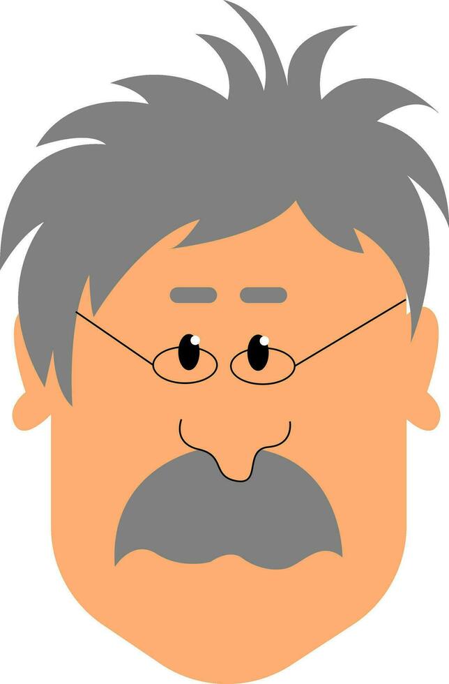 A old man, vector or color illustration.