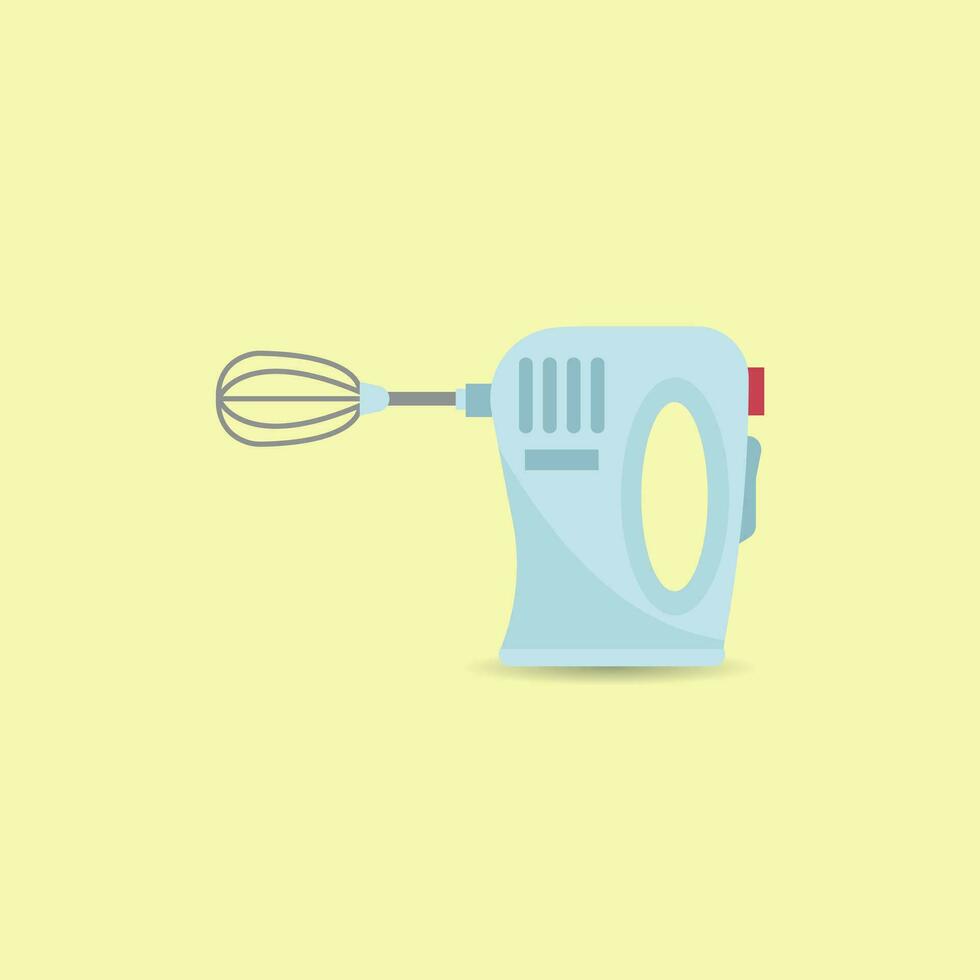 A electric hand blender, vector or color illustration.