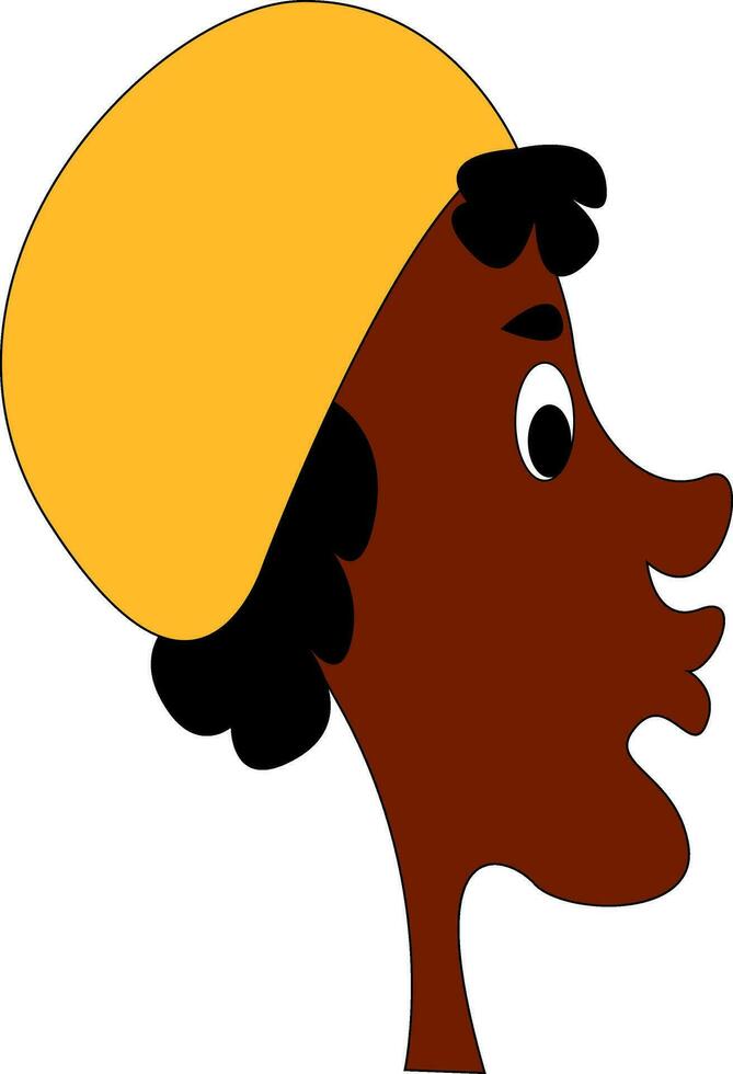 Yellow hat, vector or color illustration.