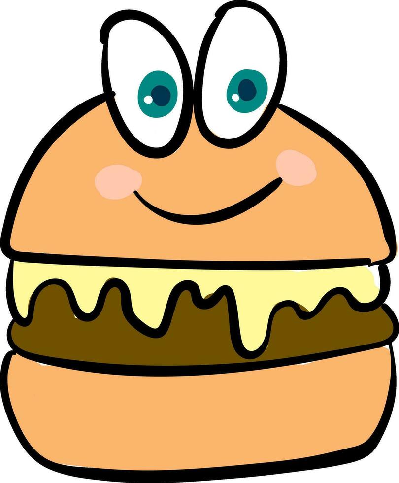 contento hamburguesa, vector o color ilustración.