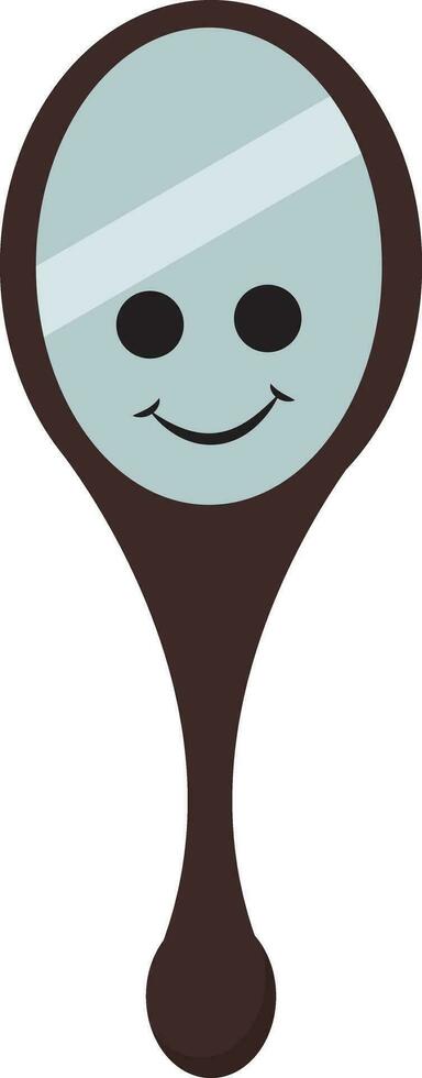 A smiling mirror, vector or color illustration.