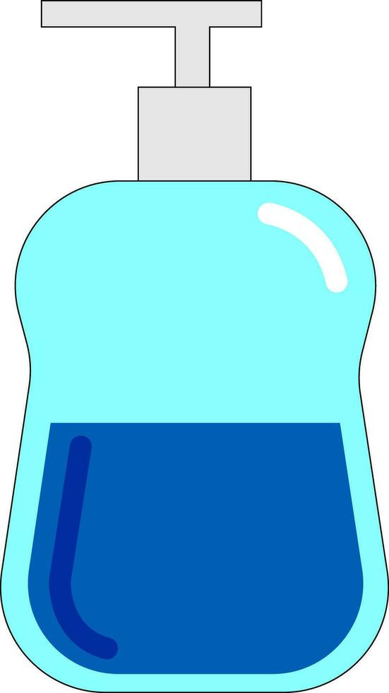 liquid soap bottle, vector or color illustration.