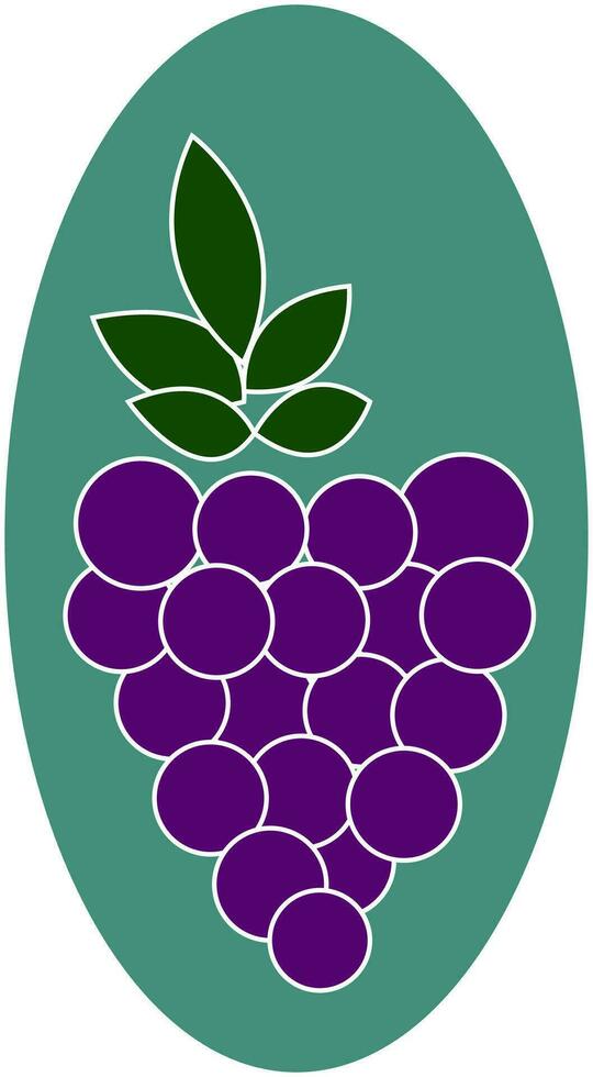 uvas, vector o color ilustración.