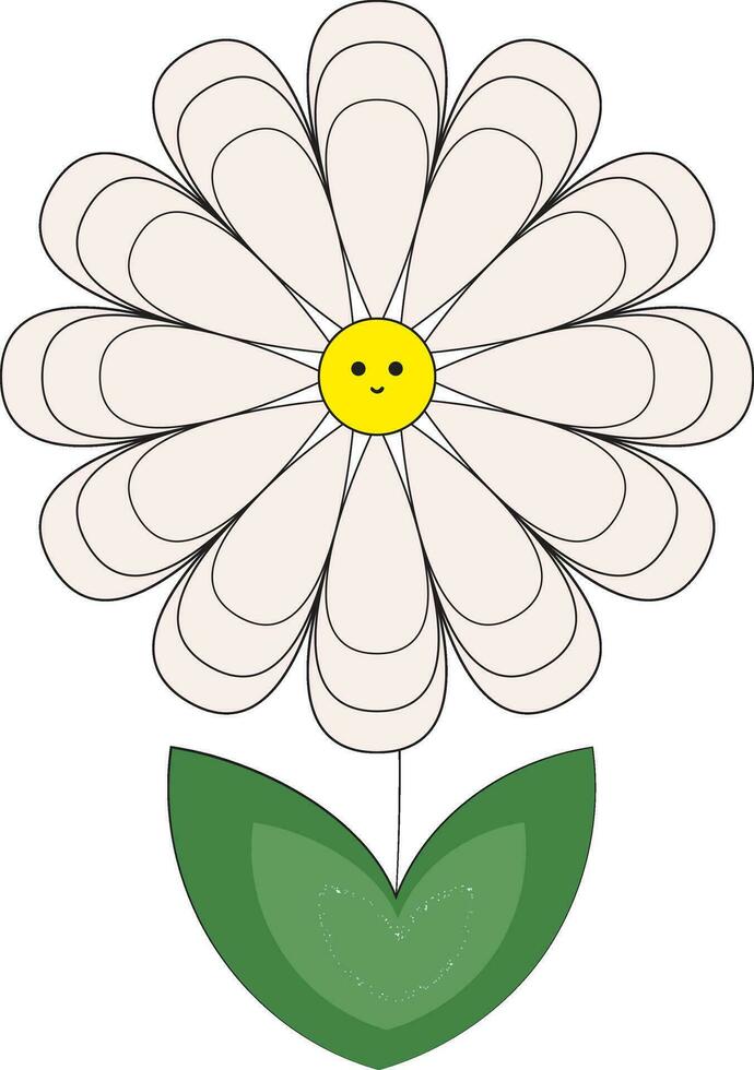 Flower smell, vector or color illustration.