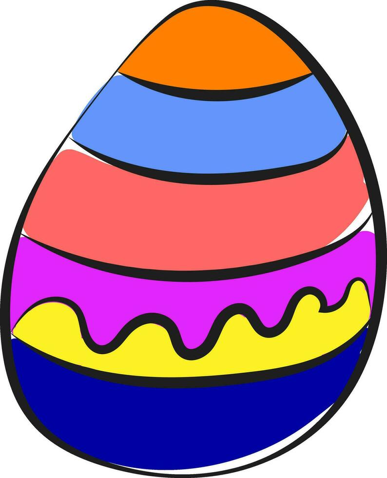 Image of Easter egg , vector or color illustration.