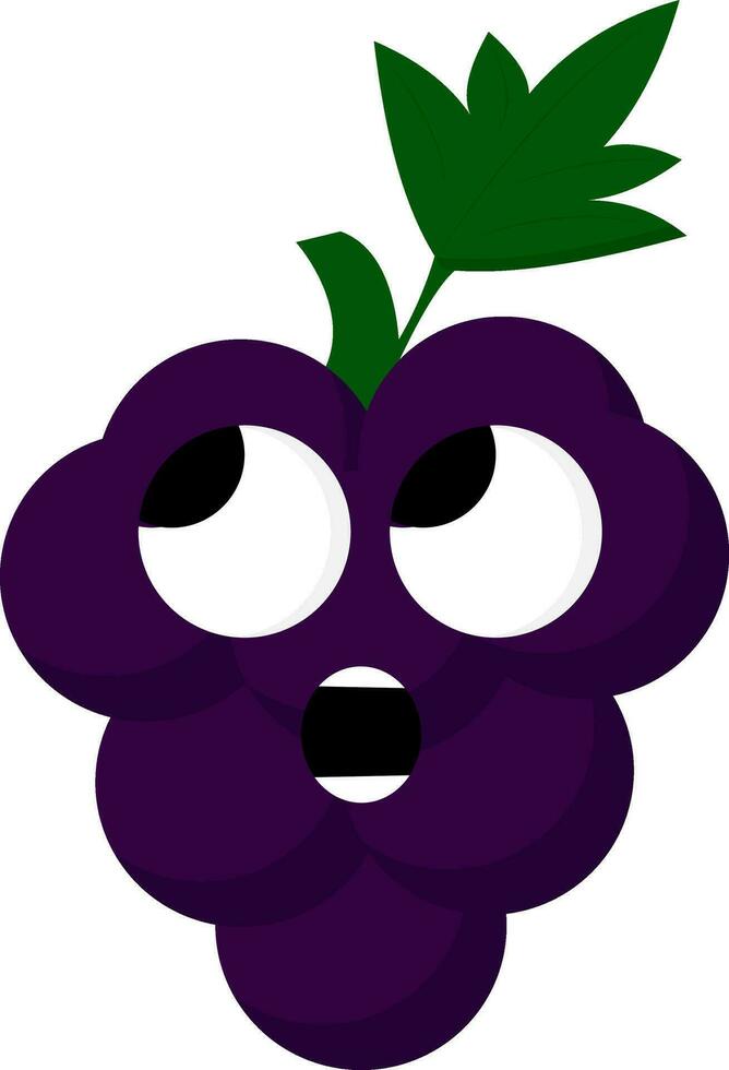 Grapes, vector or color illustration.