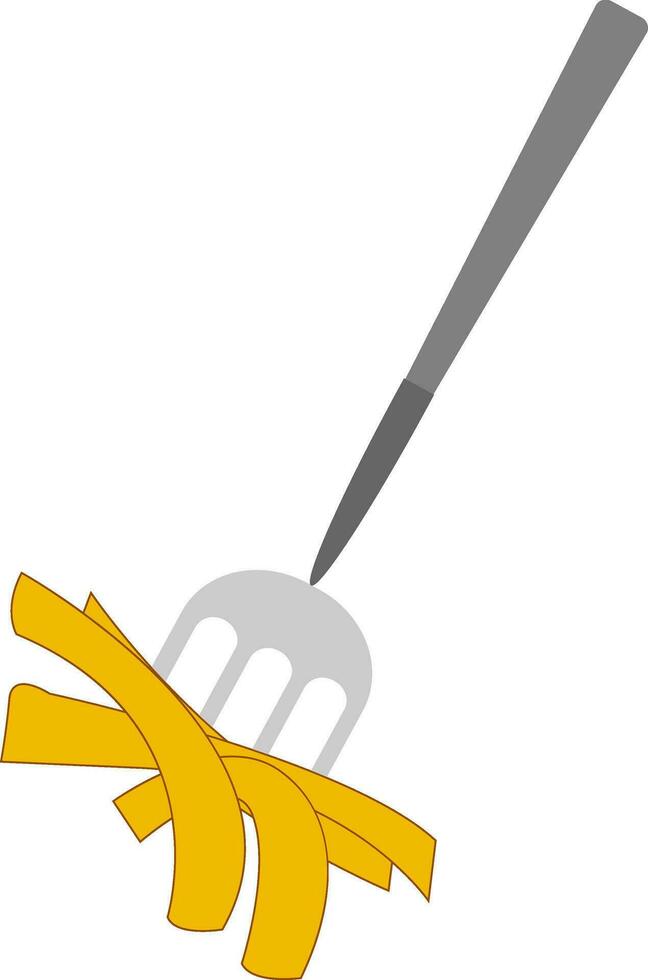 French fries, vector or color illustration.