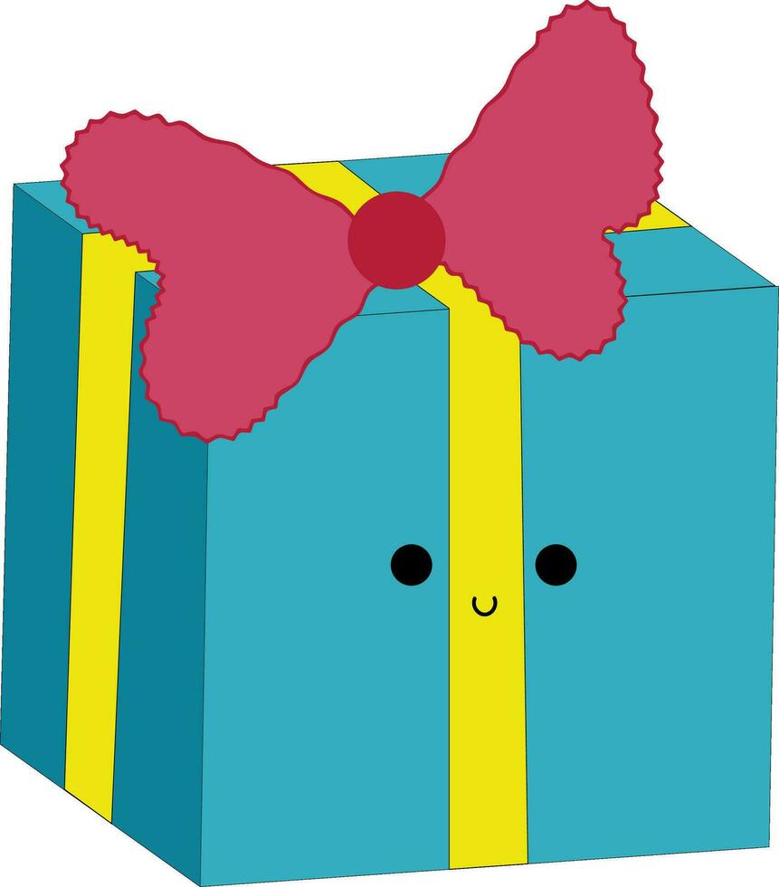 contento regalo caja, vector o color ilustración.