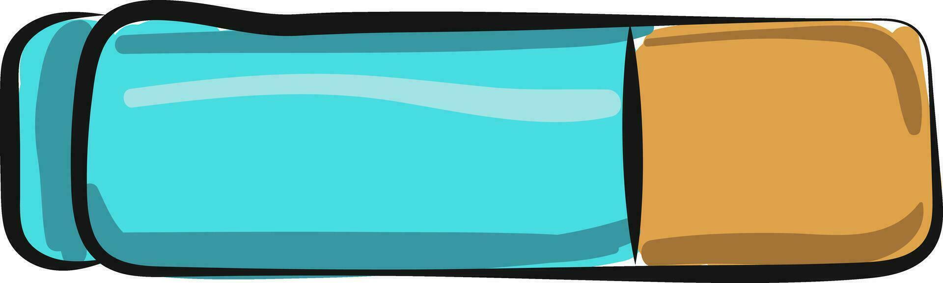 Image of eraser, vector or color illustration.