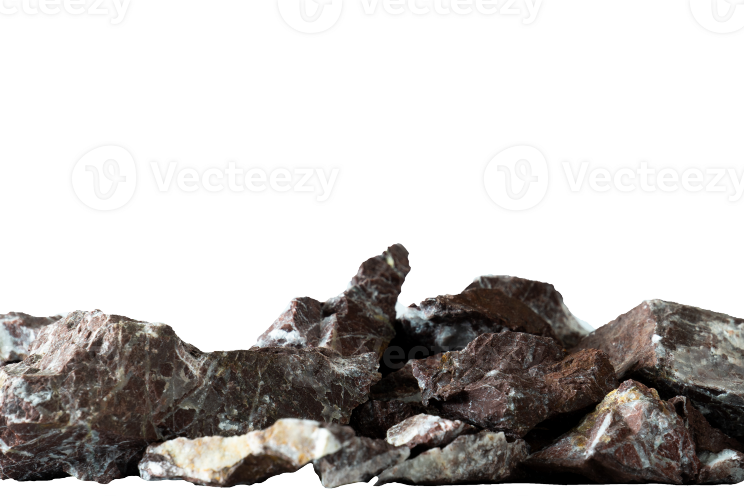 pile of stones formation border isolated png