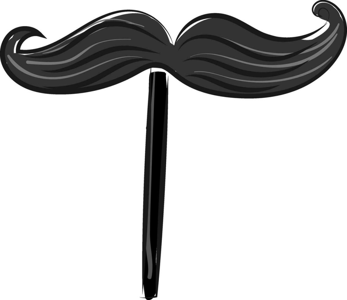 Image of carnival mustache, vector or color illustration.