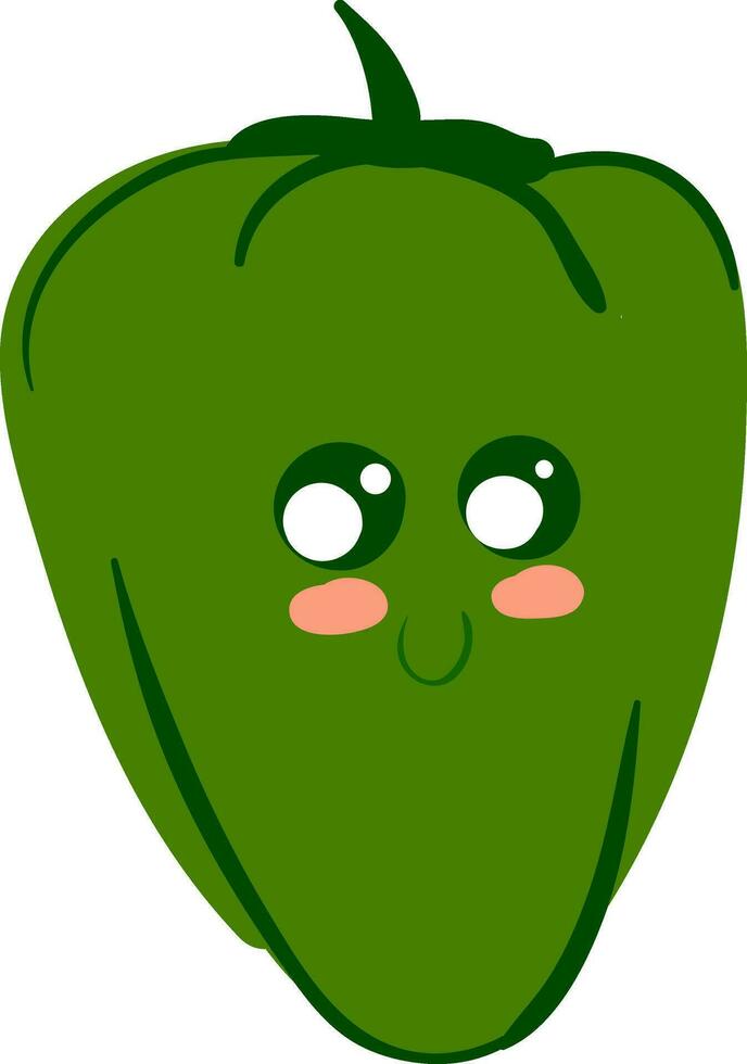 Image of cute pepper - red pepper, vector or color illustration.
