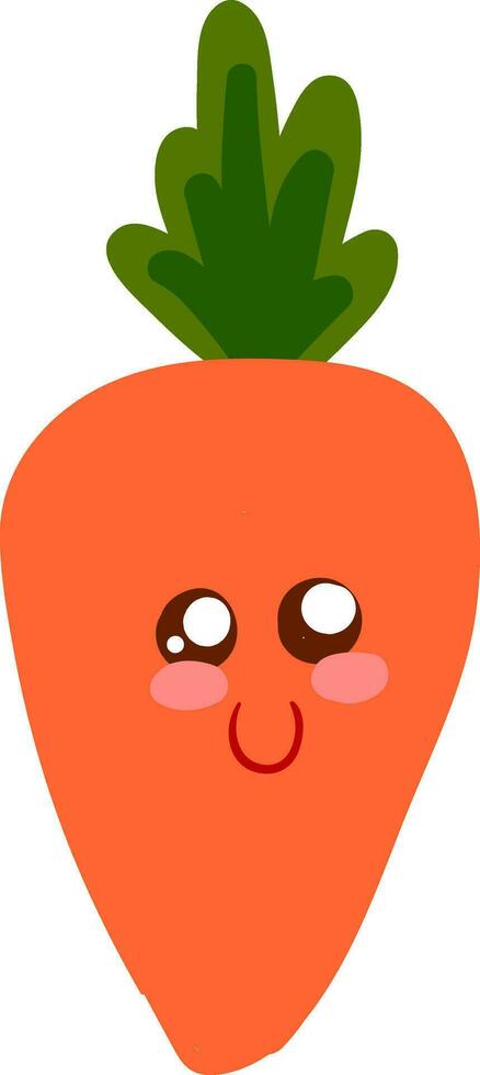 Image of cute carrot, vector or color illustration.