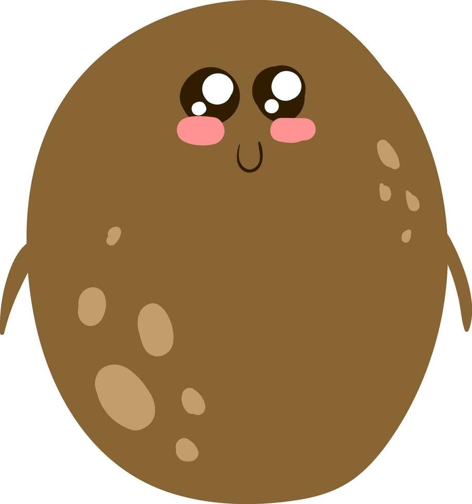 Image of cute potato, vector or color illustration.