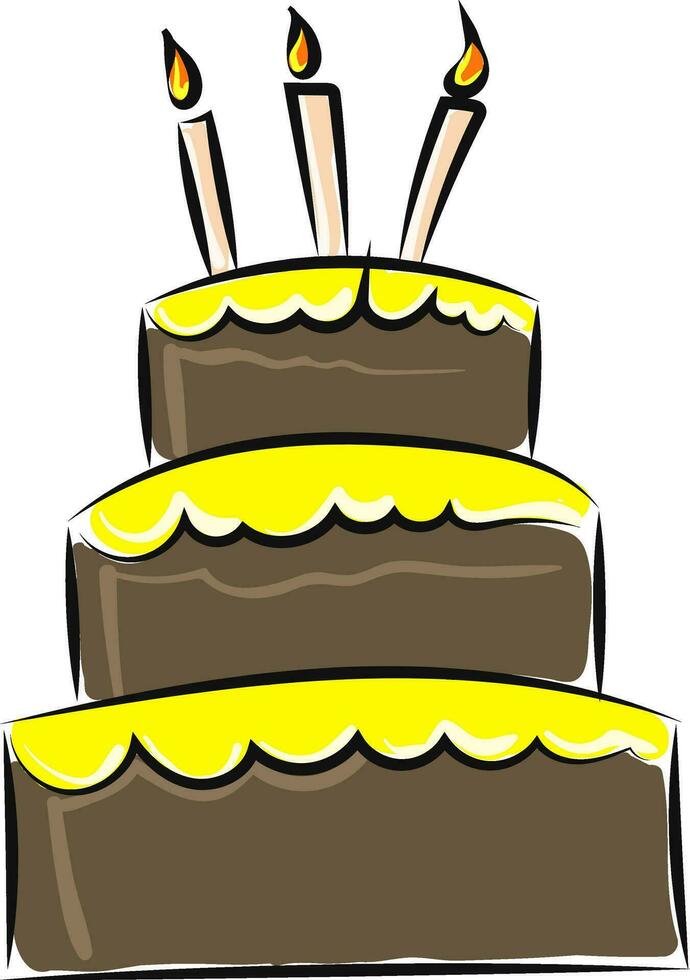 imagen de pastel - cumpleaños o aniversario pastel, vector o color ilustración.