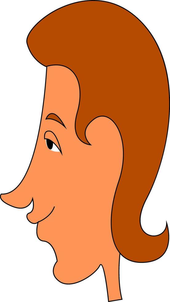 Image of boy smiling, vector or color illustration.