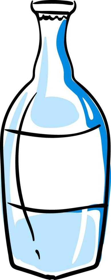 Image of sketch of bottle, vector or color illustration.