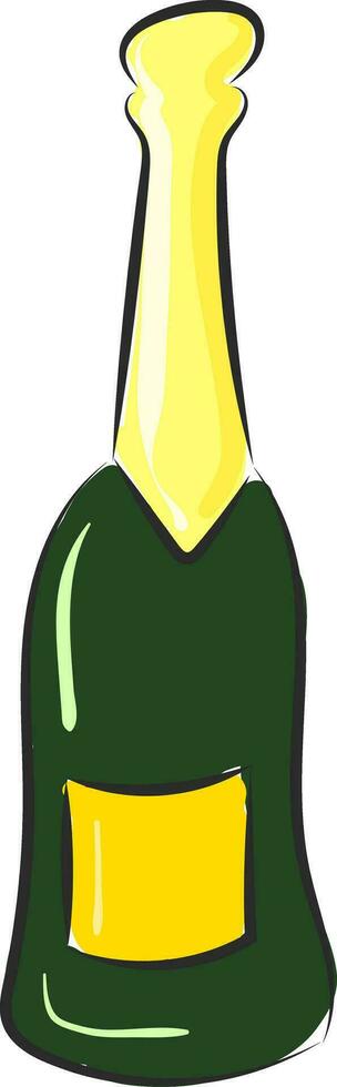 Image of champagne, vector or color illustration.