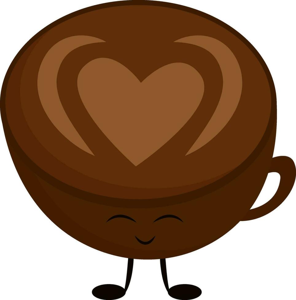 imagen de café amor - taza de café, vector o color ilustración.