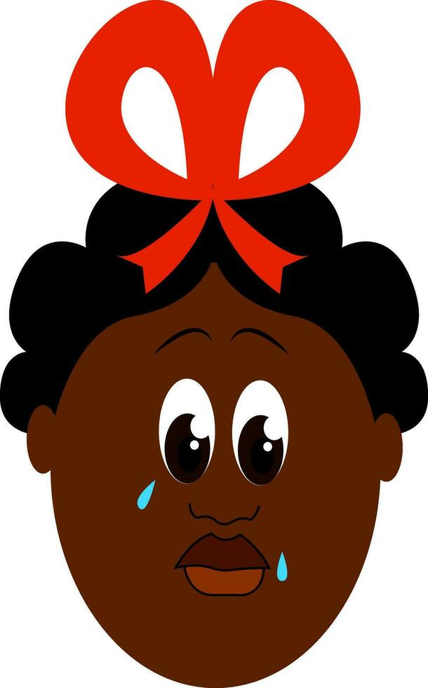 Image of cry - crying boy, vector or color illustration.