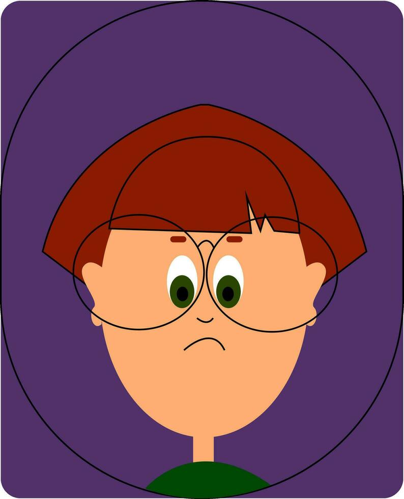 Image of big glasses, vector or color illustration.