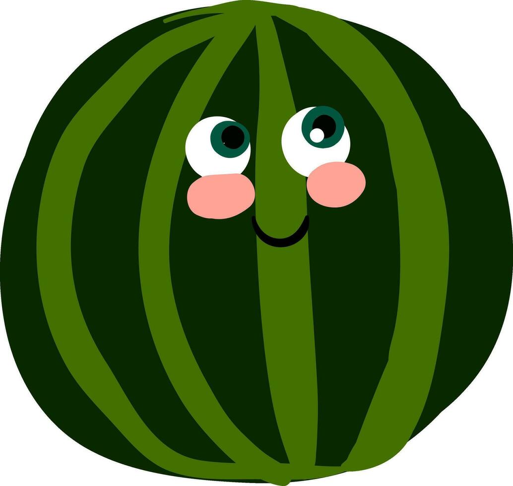 Image of blessed watermelon, vector or color illustration.