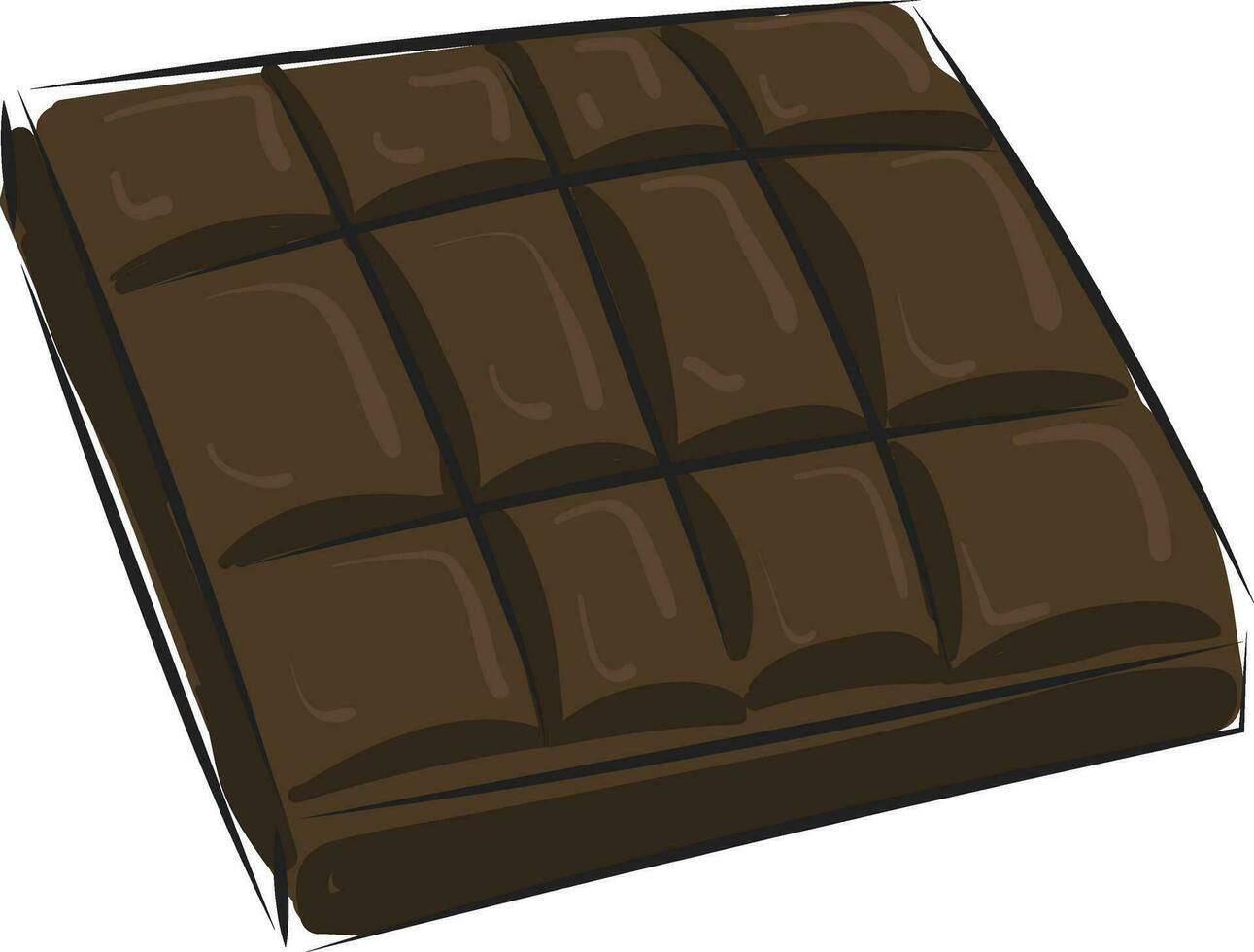 Image of chocolate - milk chocolate, vector or color illustration.