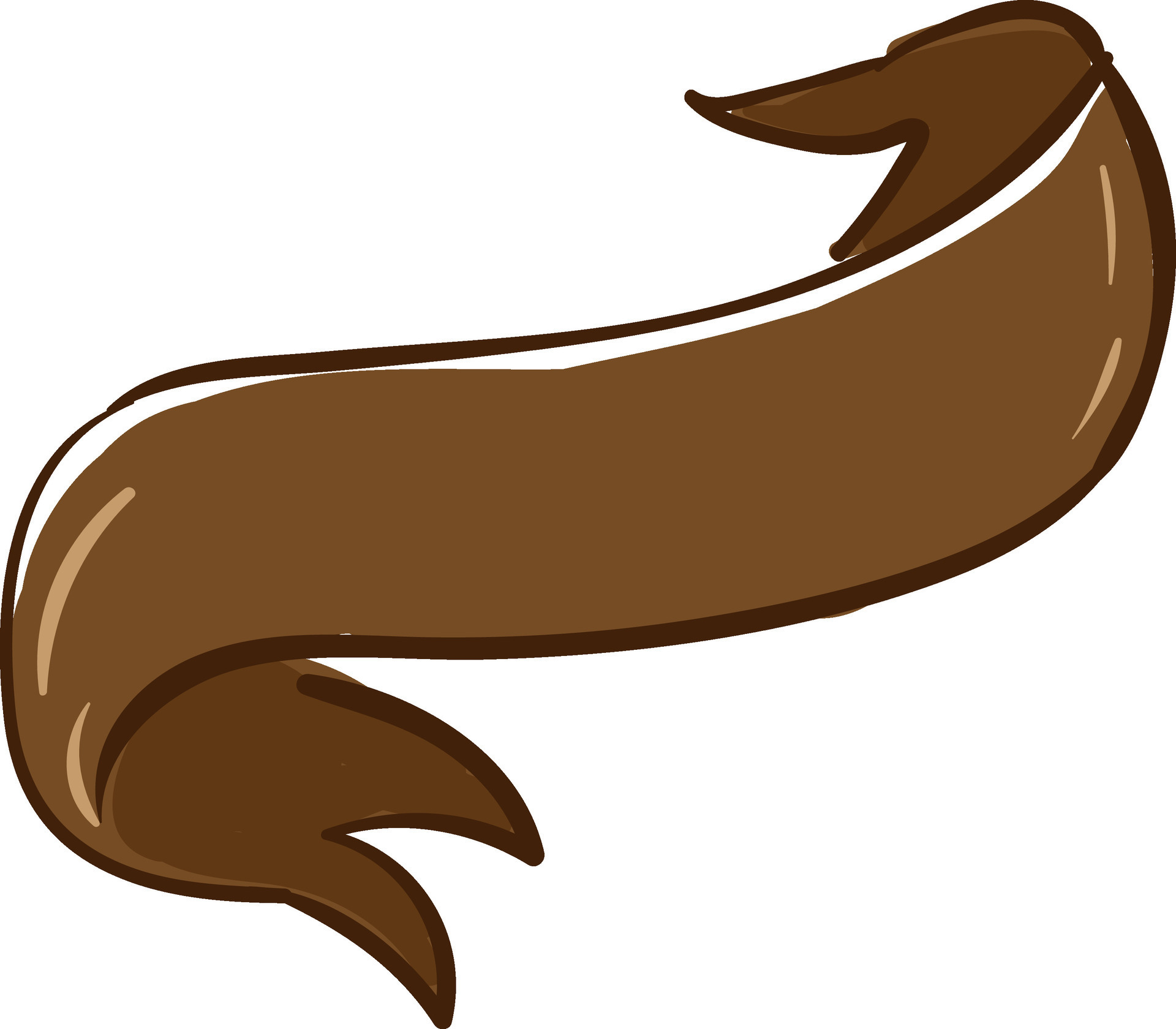 Image of brown ribbon, vector or color illustration. 35432355 Vector