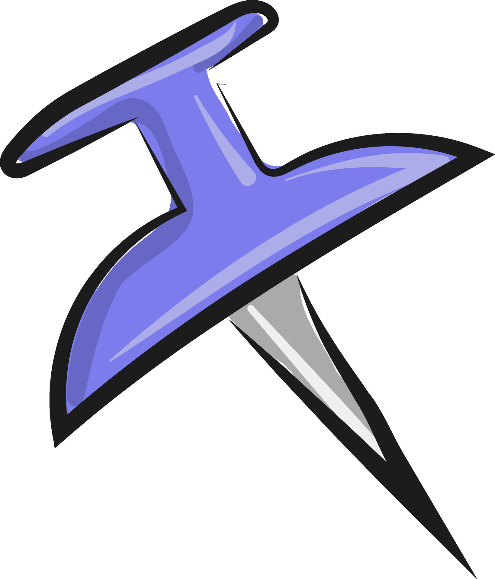 Image of button notice board pin, vector or color illustration