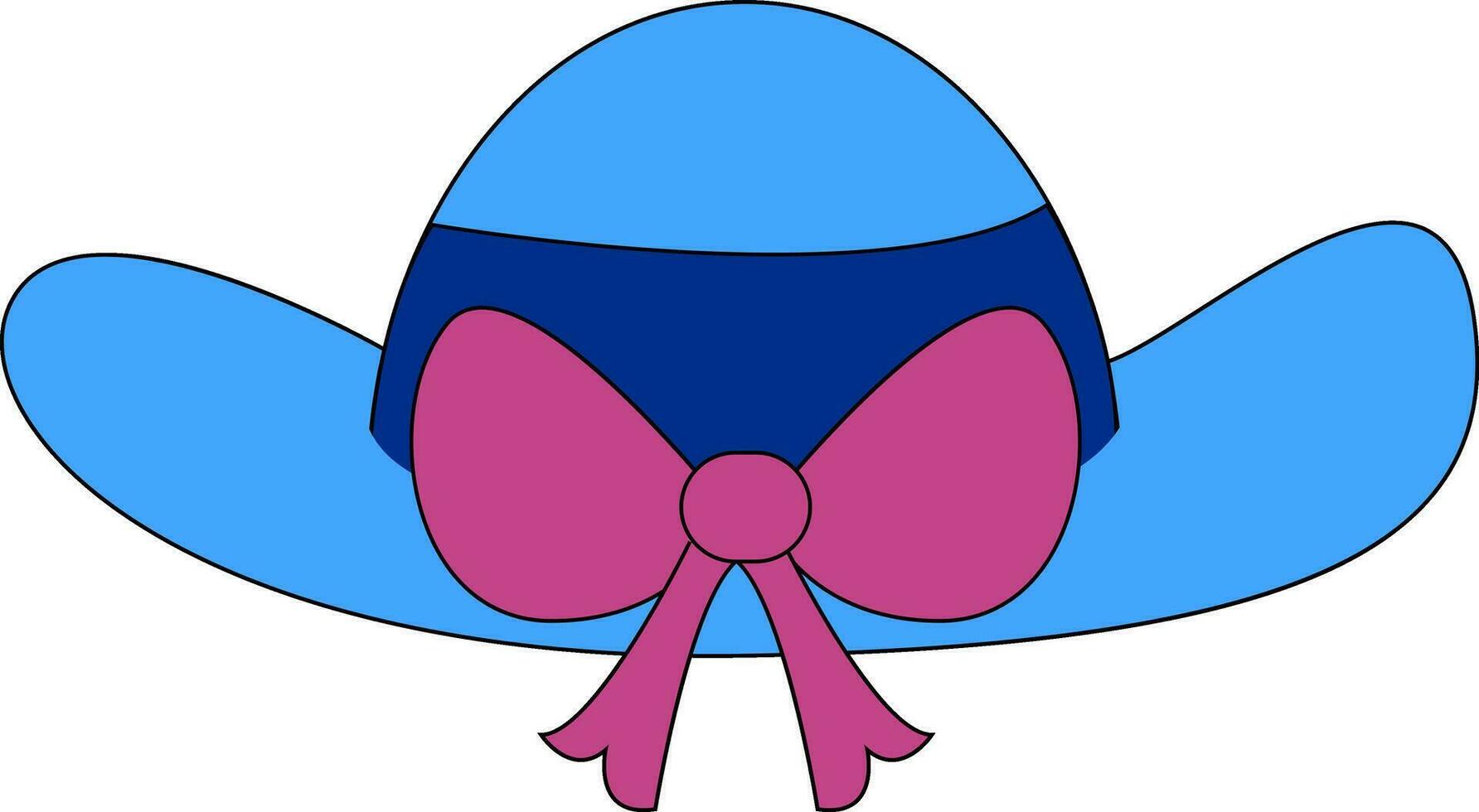 Image of blue hat, vector or color illustration.