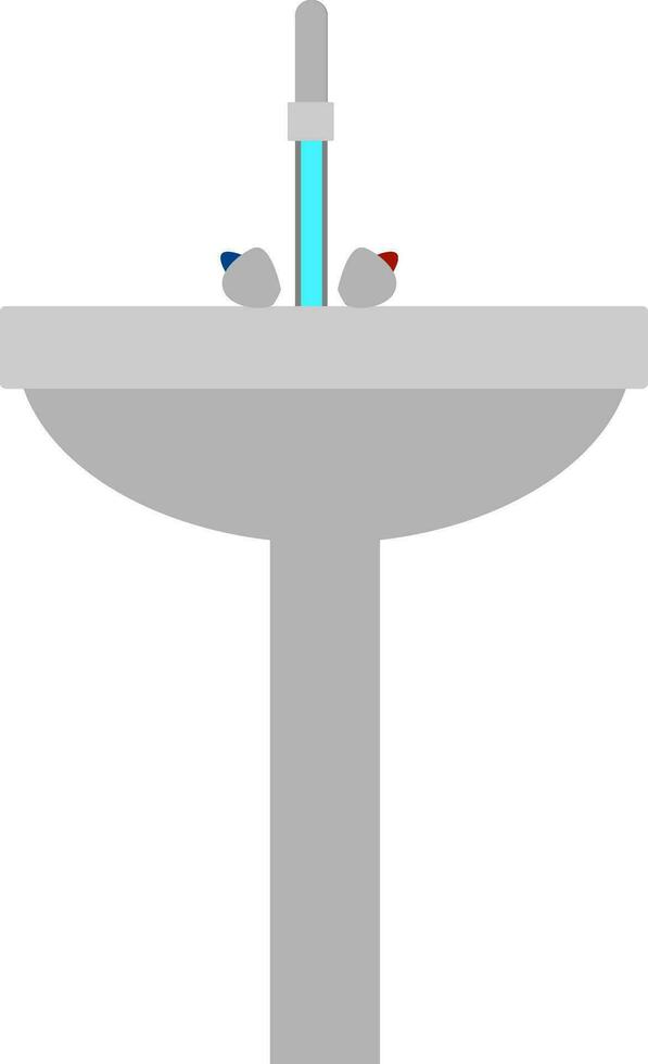 Washbasin, vector or color illustration.