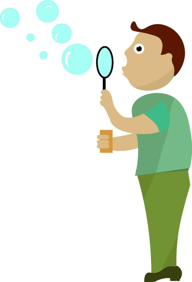 Image of blow bubbles, vector or color illustration.