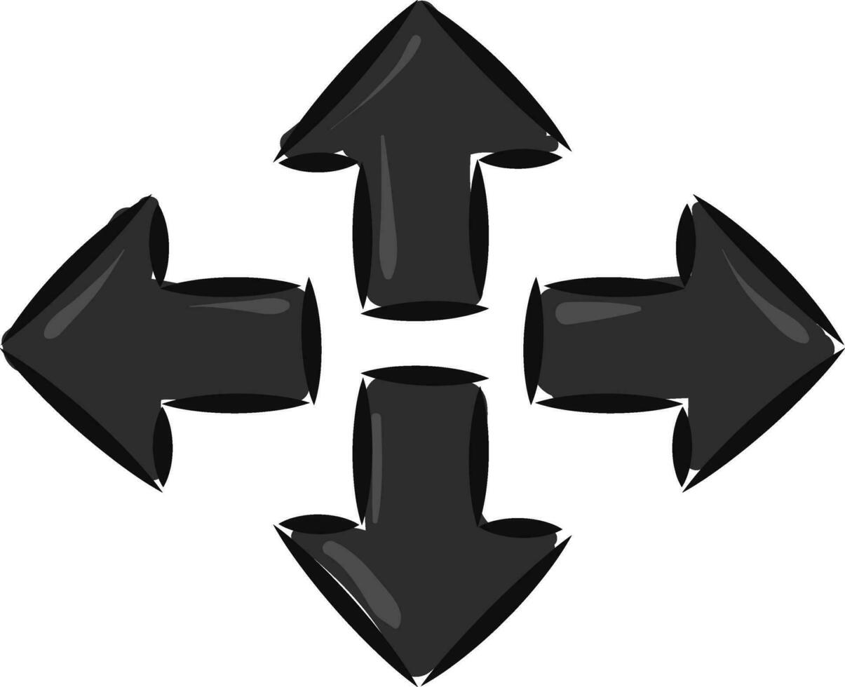 Image of arrows, vector or color illustration.