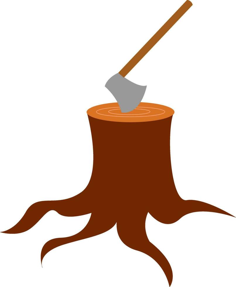 Image of axe, vector or color illustration.