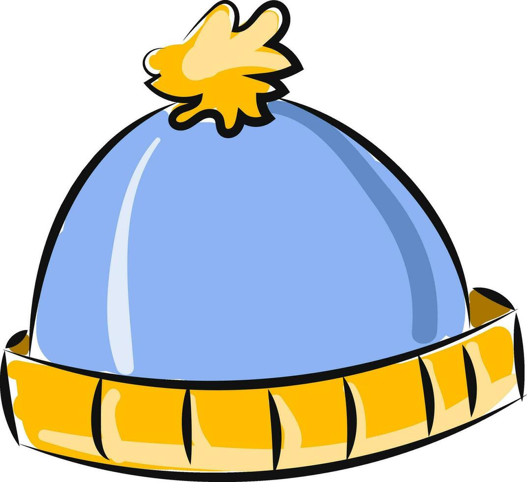 Image of baby hat, vector or color illustration.