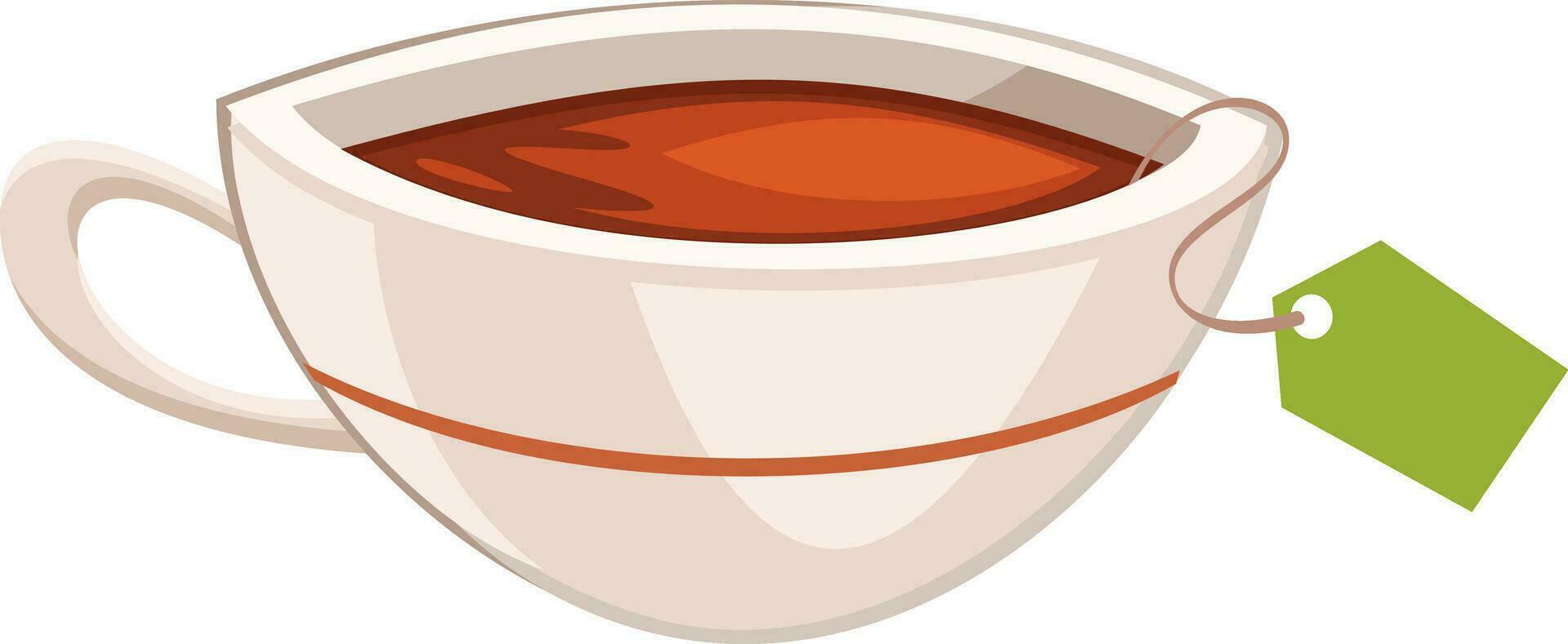 Image of English tea, vector or color illustration.