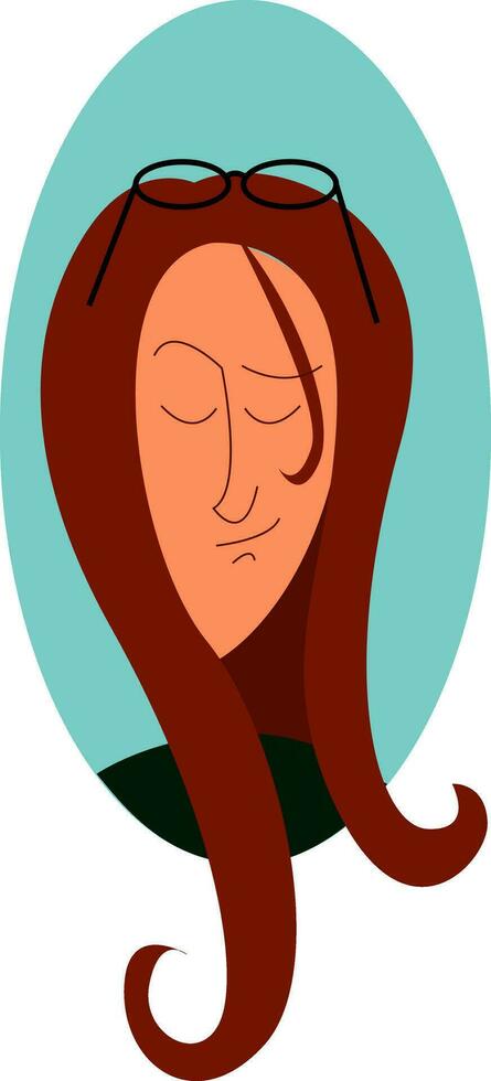 A color illustration of an irritated woman, vector or color illustration.