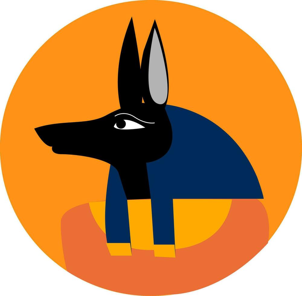 Head of Anubis, vector or color illustration