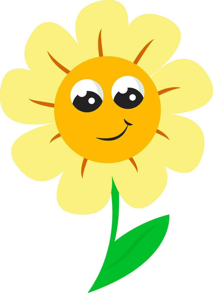 un sonriente girasol vector o color ilustración