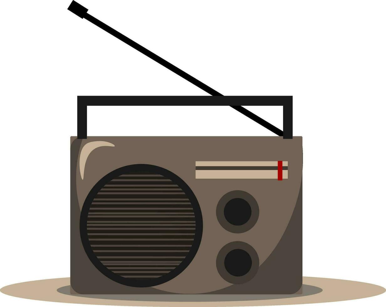 clipart de fm radio audio jugador vector o color ilustración