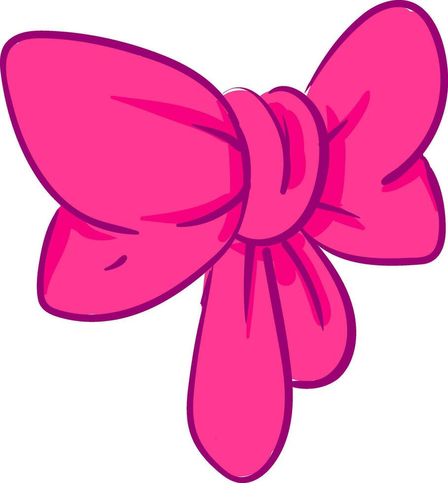 Clipart of a pink bow vector or color illustration