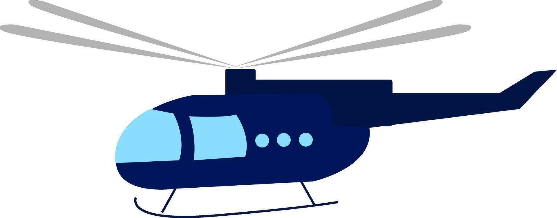 un azul helicóptero, vector o color ilustración