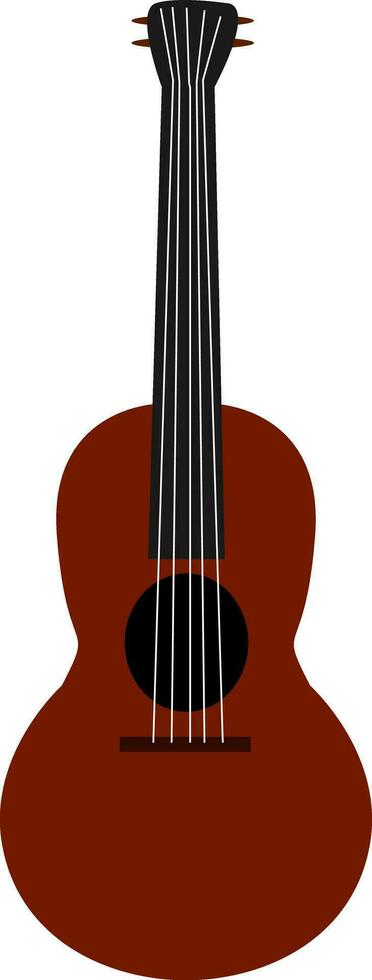 Clipart of a maroon guitar vector or color illustration