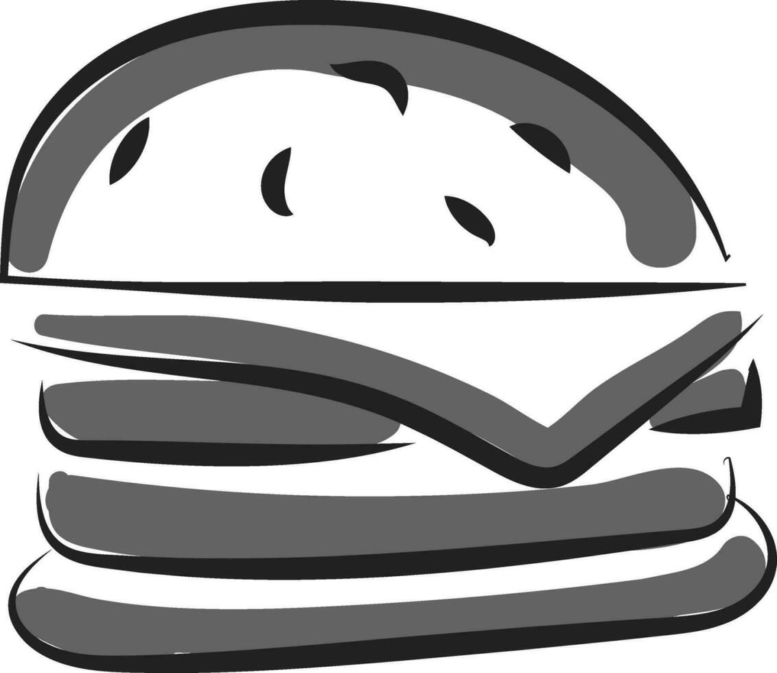 Burger icon vector or color illustration